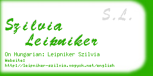 szilvia leipniker business card
